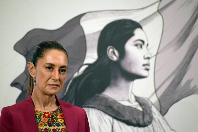 Mexican President Claudia Sheinbaum Pardo speaks during the security report at a briefing conference at National Palace. on August 12, 2025 in Mexico City, Mexico. Mexico City Mexico - ZUMAe321 20250812_zia_e321_002 Copyright: xLuisxBarronx
