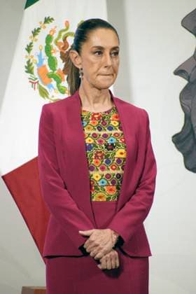 Mexican President Claudia Sheinbaum Pardo speaks during the security report at a briefing conference at National Palace. on August 12, 2025 in Mexico City, Mexico. Mexico City Mexico - ZUMAe321 20250812_zia_e321_008 Copyright: xLuisxBarronx