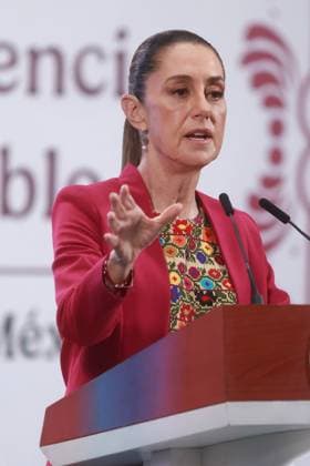 Mexican President Claudia Sheinbaum holds her daily press conference with the national security cabinet MEXICO CITY, MEXICO - AUGUST 12: Mexican President Claudia Sheinbaum speaks during her daily press conference, at the National Palace, in Mexico City, Mexico on August 12, 2025. Results of the national security strategy were presented during the press conference, included the seizure of weapons and drugs, the arrest of cartel members and a decrease in homicides. Daniel Cardenas Anadolu Mexico City Mexico. Editorial use only. Please get in touch for any other usage.  Copyright: x2025xAnadoluxDanielxCardenasx