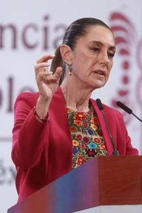 Mexican President Claudia Sheinbaum holds her daily press conference with the national security cabinet MEXICO CITY, MEXICO - AUGUST 12: Mexican President Claudia Sheinbaum speaks during her daily press conference, at the National Palace, in Mexico City, Mexico on August 12, 2025. Results of the national security strategy were presented during the press conference, included the seizure of weapons and drugs, the arrest of cartel members and a decrease in homicides. Daniel Cardenas Anadolu Mexico City Mexico. Editorial use only. Please get in touch for any other usage.  Copyright: x2025xAnadoluxDanielxCardenasx