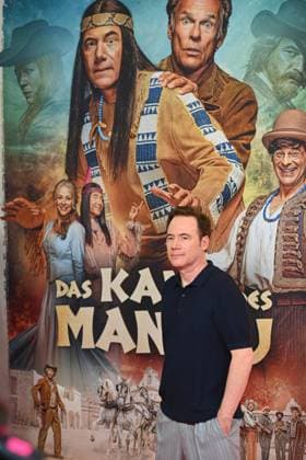 Michael Bully HERBIG director,producer,author , single picture,cropped single motif,half figure,half figure movie premiere DAS KANU DES MANITU on 12 08 2025 at the Mathaeser cinema in Munich