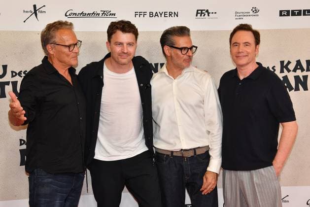 Christian Tramitz, Friedrich Muecke, Rick Kavanian and Michael Bully Herbig at the öDas Kanu des Manitu movie premiere on 12 08 2025 in Munich öDas Kanu des Manitu movie premiere in Munich
