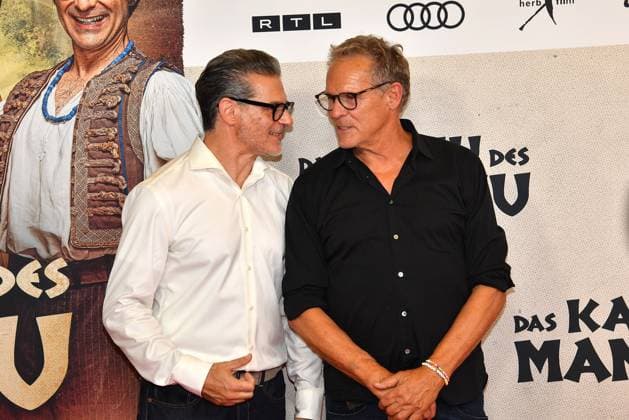 Rick Kavanian and Christian Tramitz at the öThe Canoe of Manitou movie premiere on 12 08 2025 in Munich öThe Canoe of Manitou movie premiere in Munich