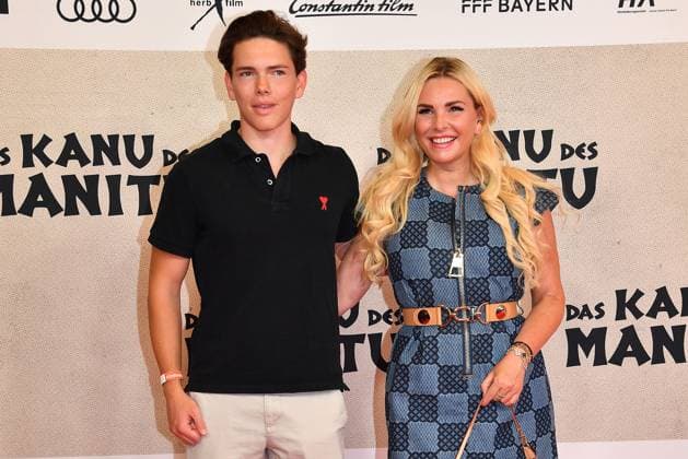 Maximilian Geissel and Alessandra Geissel at the öThe Canoe of Manitou movie premiere on 12 08 2025 in Munich öThe Canoe of Manitou movie premiere in Munich