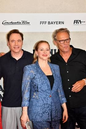 Michael Bully Herbig, Jasmin Schwiers and Christian Tramitz at the öThe Canoe of Manitou movie premiere on 12 08 2025 in Munich öThe Canoe of Manitou movie premiere in Munich