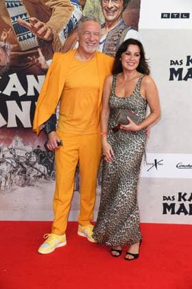 Natalia Avelon with boyfriend Otto Steiner at the world premiere of the movie DAS KANU DES MANITU at the Mathäser Filmpalast in Munich on 12 08 2025