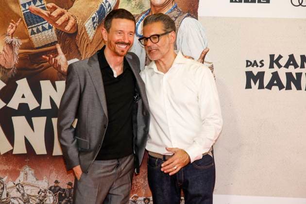 World premiere of Das Kanu des Manitu in Munich Munich, 12 8 2025 Oliver Berben and Rick Kavanian at the world premiere of Das Kanu des Manitu at the Mathäser Filmpalast in Munich Bavaria Copyright: xMatthiasxGränzdörferx