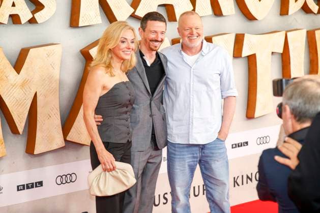 World premiere of Das Kanu des Manitu in Munich Munich, 12 8 2025 Stefan Raab, Oliver Berben and Inga Leschek at the world premiere of Das Kanu des Manitu at the Mathäser Filmpalast in Munich Bavaria Copyright: xMatthiasxGränzdörferx