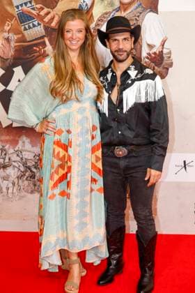 World premiere of The Canoe of Manitou in Munich Munich, 12 8 2025 Nina Eichinger and Daniele Rizzo at the world premiere of The Canoe of Manitou at the Mathäser Filmpalast in Munich Bavaria Copyright: xMatthiasxGränzdörferx