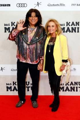 Alan Tafoya and Hella Brice at the premiere of the movie Das Kanu des Manitu at Mathäser Filmpalast Munich, 12 08 2025 Foto:xAgenturxWehnertx xGränzdörferx xFuturexImagex manitu_5636