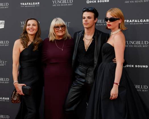 August 12, 2025, London, United Kingdom: Jemima Harrison, YUNGBLUD aka Dominic Richard Harrison and Isobel Harrison attend the YUNGBLUD. Are You Ready, Boy? Premiere at the Vue in Leicester Square. London United Kingdom - ZUMAs197 20250812_aaa_s197_451 Copyright: xCatxMorleyx