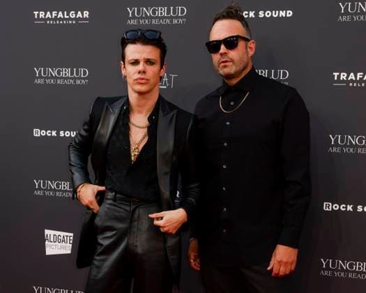 August 12, 2025, London, United Kingdom: Paul Dugdale and YUNGBLUD aka Dominic Richard Harrison attend the YUNGBLUD. Are You Ready, Boy? Premiere at the Vue in Leicester Square. London United Kingdom - ZUMAs197 20250812_aaa_s197_453 Copyright: xCatxMorleyx
