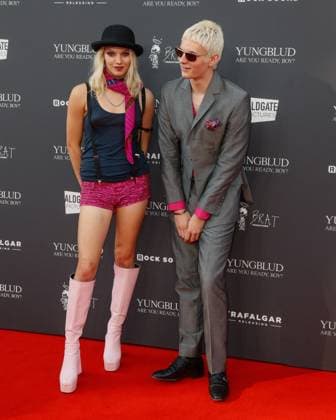 August 12, 2025, London, United Kingdom: Mathew Cartlidge and Issey Cartlidge from The Molotovs attend the Yungblud. Are You Ready, Boy? UK Premiere held at the Vue Leicester Square, London. London United Kingdom - ZUMAs197 20250812_aaa_s197_476 Copyright: xMarioxMitsisx
