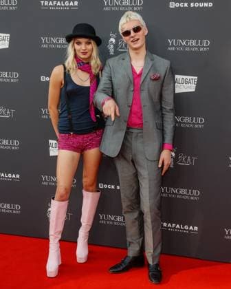 August 12, 2025, London, United Kingdom: Mathew Cartlidge and Issey Cartlidge from The Molotovs attend the Yungblud. Are You Ready, Boy? UK Premiere held at the Vue Leicester Square, London. London United Kingdom - ZUMAs197 20250812_aaa_s197_489 Copyright: xMarioxMitsisx