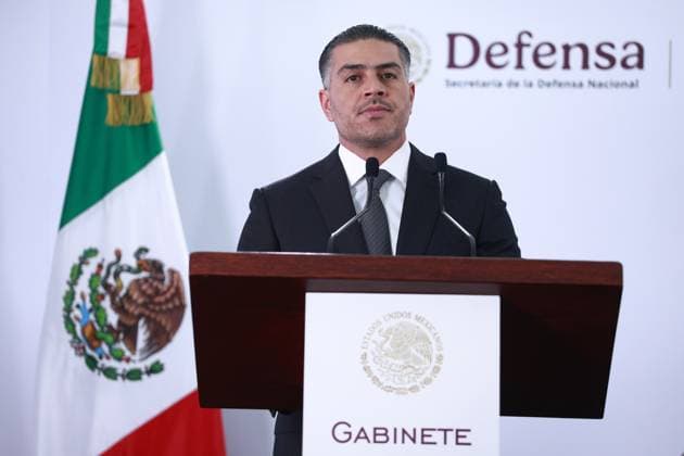 Mexico s security cabinet attend a press conference in Mexico City MEXICO CITY, MEXICO - AUGUST 13: Secretary of Security and Citizen Protection Omar Garcia Harfuch speaks during a press conference held by the Mexico s security cabinet, at the facilities of the Security Secretariat, in Mexico City, Mexico on August 13, 2025. Mexico s government has sent 26 high-ranking cartel figures to the United States on Tuesday in the latest major deal with the Trump administration. Daniel Cardenas Anadolu Mexico City Mexico. Editorial use only. Please get in touch for any other usage.  Copyright: x2025xAnadoluxDanielxCardenasx