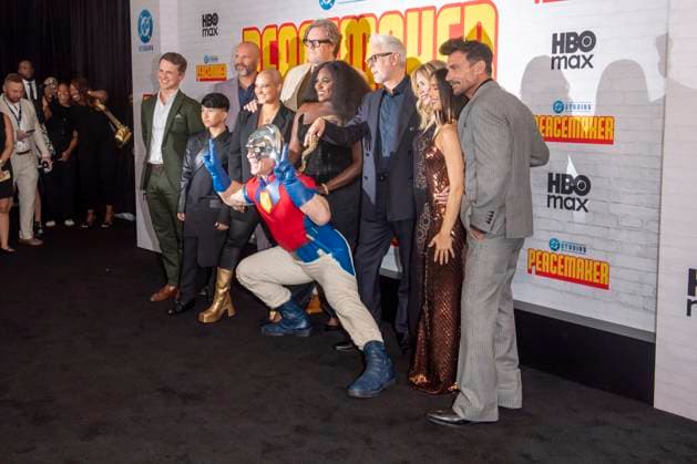 Hbo max s peacemaker season 2 premiere, new york, usa - 13 aug 2025 (new) hbo max& 39;s "peacemaker" season 2 premiere. August 13, 2025, new york, new york, usa: (l-r) freddie stroma, david denman, nhut le, steve agee, anissa matlock, danielle brooks, james gunn, jennifer holland, john cena, sol rodriguez and frank grillo attend hbo& 39;s "peacemaker" season 2 premiere at amc lincoln square theater on august 13, 2025 in new york city. (credit: m10s thenews2) (Foto: M10s Thenews2 imago images) Hbo max s peacemaker season 2 premiere, new york, usa - 13 aug 2025 Copyright: xRonxAdarx