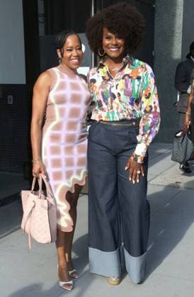 NEW YORK, NY- AUGUST 13: Regina King and Tabitha Brown seen at Good Morning America on August 13, 2025 in New York City. Copyright: xRWx