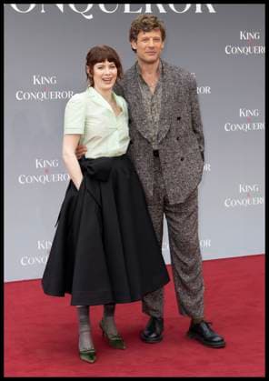 . 14 08 2025. London, United Kingdom. Emily Beecham and James Norton at the King & Conqueror premiere in London.  xStephenxLockx xi-Imagesx IIM-26154-0010