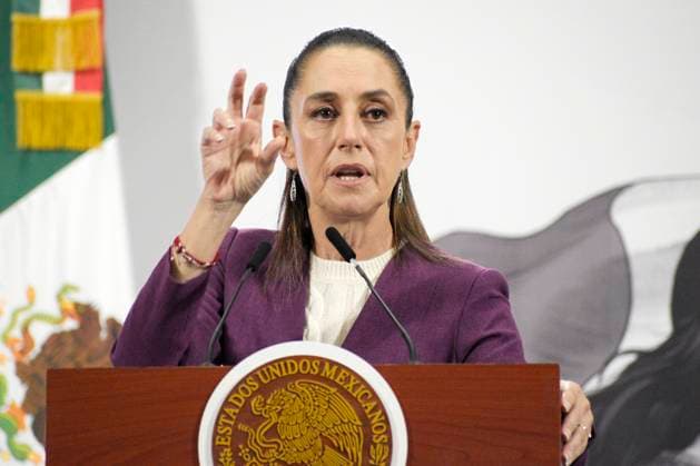 MexicoÃ¢â‚¬â ¢s President Claudia Sheinbaum Pardo, speaks during a briefing about the MexicoÃ¢â‚¬â ¢s community tourism program at National Palace. on August 14, 2025 in Mexico City, Mexico. Mexico City Mexico - ZUMAe321 20250814_zia_e321_007 Copyright: xLuisxBarronx