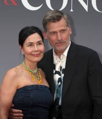 King and Conqueror TV series premiere London, UK. Nukaaka Coster-Waldau and Nikolaj Coster-Waldau at the King and Conqueror TV series premiere. BFI. 14th August 2025. LMK11-S150825-001. Steve Bealing Landmark Media 