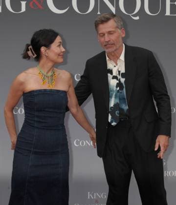 King and Conqueror TV series premiere London, UK. Nukaaka Coster-Waldau and Nikolaj Coster-Waldau at the King and Conqueror TV series premiere. BFI. 14th August 2025. LMK11-S150825-001. Steve Bealing Landmark Media 