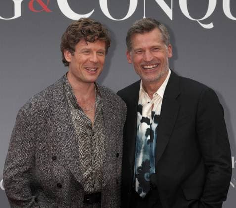 King and Conqueror TV series premiere London, UK. James Norton and Nikolaj Coster-Waldau at the King and Conqueror TV series premiere. BFI. 14th August 2025. LMK11-S150825-001. Steve Bealing Landmark Media 