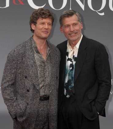 King and Conqueror TV series premiere London, UK. James Norton and Nikolaj Coster-Waldau at the King and Conqueror TV series premiere. BFI. 14th August 2025. LMK11-S150825-001. Steve Bealing Landmark Media 