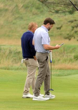 Vice President JD Vance Golf Ayrshire 14th August 2025. Vice President JD Vance is playing golf, guided by caddies round the Turnberry course three weeks after President Donald Trump hit the greens at his Ayrshire resort.  Copyright: xLesxGallagherx NINTCHDBPICT001016222813