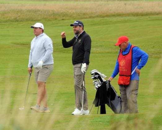 Vice President JD Vance Golf Ayrshire 14th August 2025. Vice President JD Vance is playing golf, guided by caddies round the Turnberry course three weeks after President Donald Trump hit the greens at his Ayrshire resort.  Copyright: xLesxGallagherx NINTCHDBPICT001016245559