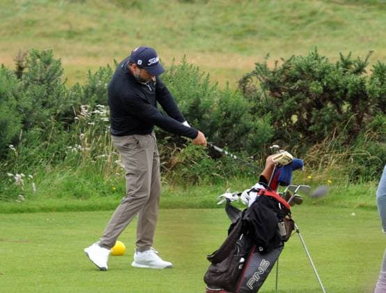 Vice President JD Vance Golf Ayrshire 14th August 2025. Vice President JD Vance is playing golf, guided by caddies round the Turnberry course three weeks after President Donald Trump hit the greens at his Ayrshire resort.  Copyright: xLesxGallagherx NINTCHDBPICT001016245597