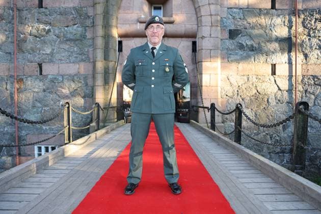 Premiere of the film Blücher Oscarsborg 20250815 Michael Andreassen is tonights confransier for the outdoor screening of the new Norwegian blockbuster Blücher at Oscarsborg Fortress Photo Geir Olsen NTB Oscarsborg Norway JauWbXuDaac EDITORIAL USE ONLY Ref ENTJauWbXuDaac jpg  Copyright: xGeirxOlsenx xNTBx