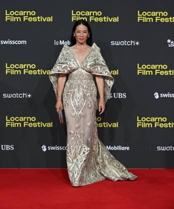 Locarno,Swiss Locarno Film Festival 2025 Photocall and red carper present Rosemead film Piazza Grande of Career Achievement Award In the photo:Lucy Liu actress produce,dress Naeem Khan,shoes Sam Edelman,bag Judith Leiberg  Copyright: xNickxZonnax xipa-agency.netx xNickxZonnax IPA_Agency_IPA62448161