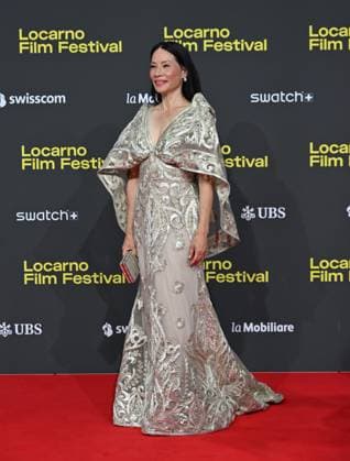Locarno,Swiss Locarno Film Festival 2025 Photocall and red carper present Rosemead film Piazza Grande of Career Achievement Award In the photo:Lucy Liu actress produce,dress Naeem Khan,shoes Sam Edelman,bag Judith Leiberg  Copyright: xNickxZonnax xipa-agency.netx xNickxZonnax IPA_Agency_IPA62448191
