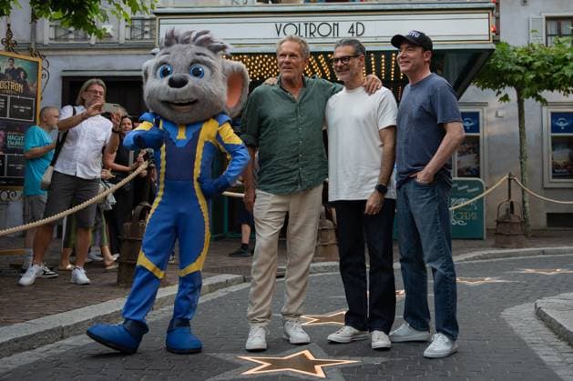 Cinema premiere, Manitous Canoe, Michael Bully Herbig, Rick Kavanian, Christian Tramitz, film premiere, Europa Park, Voltron 4D, red carpet, film launch, comedy, western parody, Bullyparade, actor, director, screenwriter, press event, summer vacatio Copyright: xFINLEYxMÖRCHx