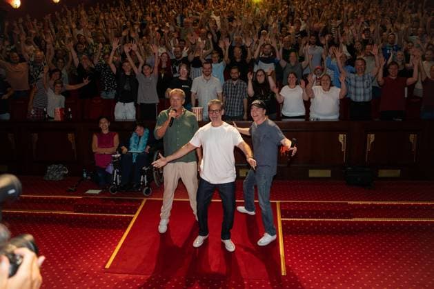 Cinema premiere, Manitous Canoe, Michael Bully Herbig, Rick Kavanian, Christian Tramitz, film premiere, Europa Park, Voltron 4D, red carpet, film launch, comedy, western parody, Bullyparade, actor, director, screenwriter, press event, summer vacatio Copyright: xFINLEYxMÖRCHx