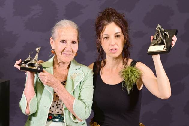 Aurora Quattrocchi, winner of the Aurora Quattrocchi Giola Mia in the Pardo for Best Performance section, Cineasti del presente competition, and Margherita Spampinato, winner of the Giola Mia in the Special Jury Prize Ciné section, during the photocall of the 78th Locarno Film Festival on August 16, 2025, in Locarno, Switzerland Romain Doucelin Bestimage Locarno Suisse  Copyright: xRomainxDoucelinx xBestimagexRomainxDoucelinx xBestimagex