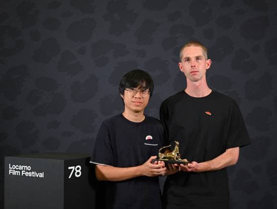 Locarno Film Festival - Award Ceremony Photocall Truong Minh Qua and Nicolas Graux posing with the Pardo d Oro Award during the 78th Locarno Film Festival on August 16, 2025 in Locarno, Switzerland. Photo by Nick Zonna IPA ABACAPRESS.COM Locarno Switzerland  Copyright: xZonnaxNick IPA ABACAx