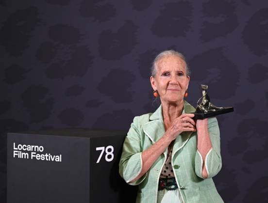 Locarno, Switzerland: Locarno, Swiss Locarno Film Festival 2025 Photocall Award Ceremony Locarno78 photocall with winners of Locarno78 In the photo: Aurora Quattrocchi best performance by Gioia mia Pardo Competition Cineaasti del Presente Locarno Switzerland  - ZUMAp169 20250816_zea_p169_078 Copyright: xNickxZonnax