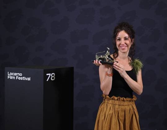 Locarno, Switzerland: Locarno, Swiss Locarno Film Festival 2025 Photocall Award Ceremony Locarno78 photocall with winners of Locarno78 In the photo: Margherita Spampinato Special Jury Award by Gioia mia Pardo Filmmakers of the Present Competition Locarno Switzerland  - ZUMAp169 20250816_zea_p169_094 Copyright: xNickxZonnax