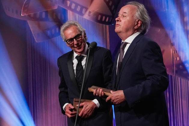 The Amanda Award 2025 Haugesund 20250816 Film music composers Geir Bohren and Bent Aserud won the Gullklapperen award at the Amanda Award ceremony in Festiviteten in Haugesund Photo Jan Kare Ness NTB Haugesund Norway wgiKG1FGQj0 EDITORIAL USE ONLY Ref ENTwgiKG1FGQj0 jpg  Copyright: xJanxKarexNessx xNTBx