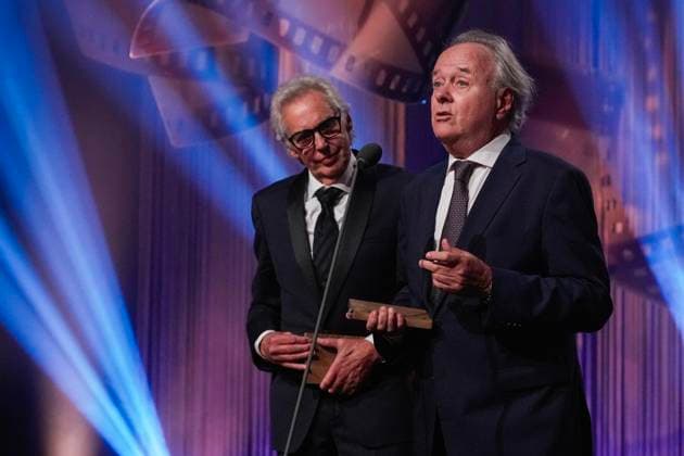 The Amanda Prize 2025 Haugesund 20250816 Film music composers Geir Bohren and Bent Aserud won the Gullklapperen award at the Amanda Prize ceremony in Festiviteten in Haugesund Photo Jan Kare Ness NTB Haugesund Norway 3BY9jQB ATY EDITORIAL USE ONLY Ref ENT3BY9jQB ATY jpg  Copyright: xJanxKarexNessx xNTBx