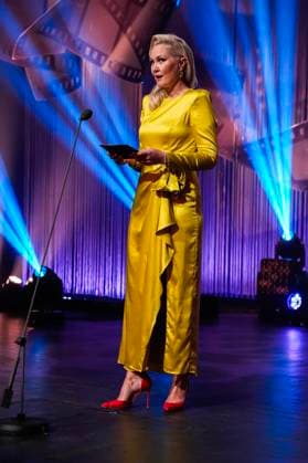 The Amanda Award 2025 Haugesund 20250816 Ellen Dorrit Petersen presented the award for Best Actor in a Leading Role during the Amanda Award ceremony in Festiviteten in Haugesund Photo Jan Kare Ness NTB Haugesund Norway CS fuE23XrQ EDITORIAL USE ONLY Ref ENTCS fuE23XrQ jpg  Copyright: xJanxKarexNessx xNTBx
