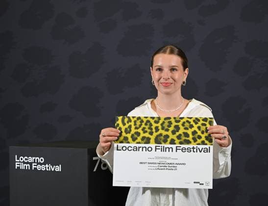 Locarno, Swiss Locarno Film Festival 2025 Photocall Award Ceremony Locarno78 photocall with Locarno78 winners In the photo: Camille Surdez by L AVANT - POSTE 21 Swiss Best Hope Award  Copyright: xNickxZonnax xipa-agency.netx xNickxZonnax IPA_Agency_IPA62536723