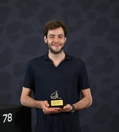 Locarno, Switzerland: Locarno, Swiss Locarno Film Festival 2025 Photocall Award Ceremony Locarno78 photocall with winners of Locarno78 In the photo: Francesco Poloni by TUSEN TONER Pardino d Argento SRG SSR for the National Competition Pardi di Domani Locarno Switzerland  - ZUMAp169 20250816_zea_p169_201 Copyright: xNickxZonnax