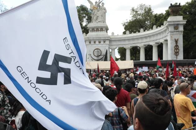 Pro-Palestinian demonstration in Mexico MEXICO CITY, MEXICO - AUGUST 17: A demonstration in Mexico City draws large crowds calling for an end to the violence in Gaza, in Mexico City, Mexico on August 17, 2025. Grace Hie Yoon Anadolu Mexico City Mexico. Editorial use only. Please get in touch for any other usage.  Copyright: x2025xAnadoluxGracexHiexYoonx