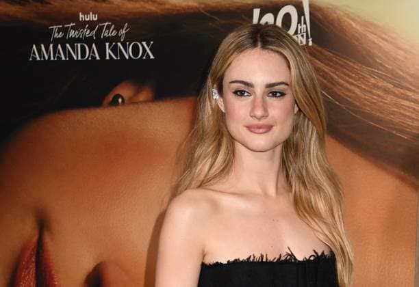 NEW YORK, NY - AUGUST 19: Grace Van Patten at The Twisted Tale Of Amanda Knox New York Premiere on August 19, 2025 at New York Historical Society in New York City. Copyright: xMediaPunchx