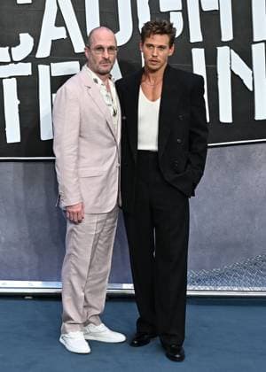 Darren Aronofsky and Austin Butler attends Caught Stealing UK Gala Screening at Odeon Luxe Leicester Square in London, England, UK. Tuesday 19th August 2025 Copyright: xJamesxWarrenx adyfr758
