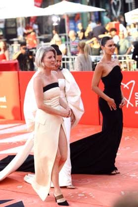 Sarajevo, Bosnia and Herzegovina, 200825. Croatian singer and host Ida Prester on the red carpet before the premiere of the film God will not help, at 31st Sarajevo Film Festival, 6th day. Photo: Antonio Balic CROPIX Copyright: xxAntonioxBalicx xCROPIXx sff_sesti_dan30-200825