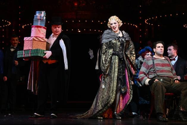 LA BOHEME REHEARSAL, Andrew Moran in the role Alcindoro (left), and Rachelle Durkin in the role Musetta perform during the final dress rehearsal of in La Boheme inside the Joan Sutherland Theatre of the Sydney Opera House in Sydney, Thursday, August 21, 2025. ( NO ARCHIVING SYDNEY NSW AUSTRALIA  Copyright: xBIANCAxDExMARCHIx 20250821154789790980