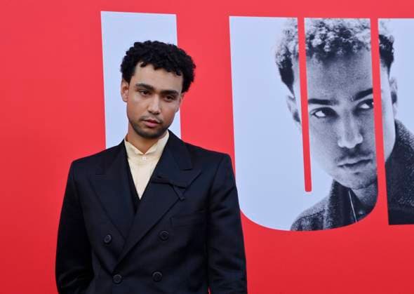 Cast member Archie Madekwe attends the premiere of the motion picture crime thriller Lurker at the Vista Theatre in Los Angeles on Wednesday, August 20, 2025. Storyline: A retail employee infiltrates the inner circle of an artist on the verge of stardom. As he gets closer to the budding music star, access and proximity become a matter of life and death.  LAP2025082015 JIMxRUYMEN